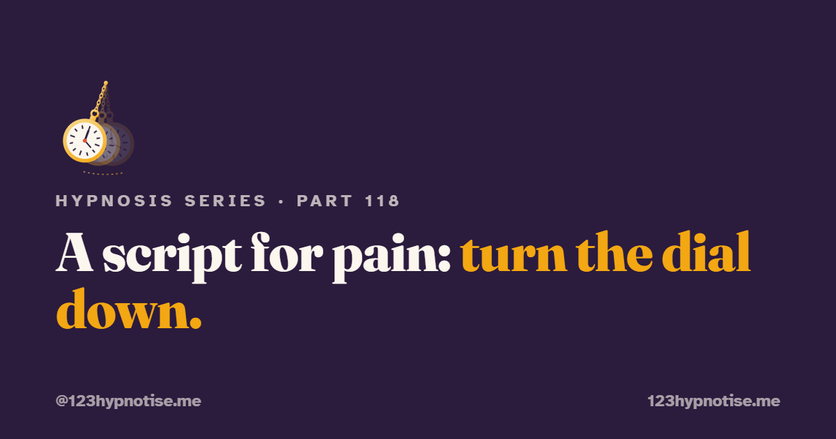 Self hypnosis script for pain