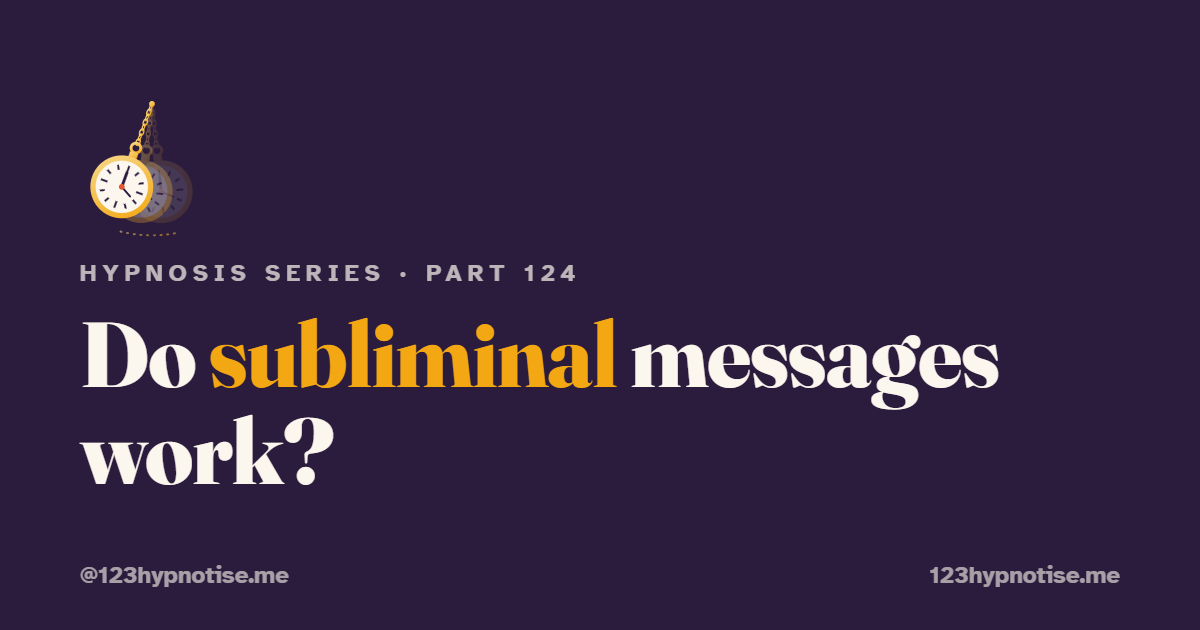 Do subliminal messages work?