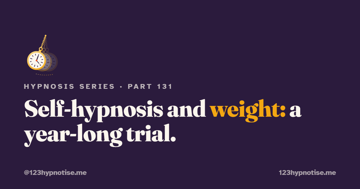 Self hypnosis and weight - the Turin trial