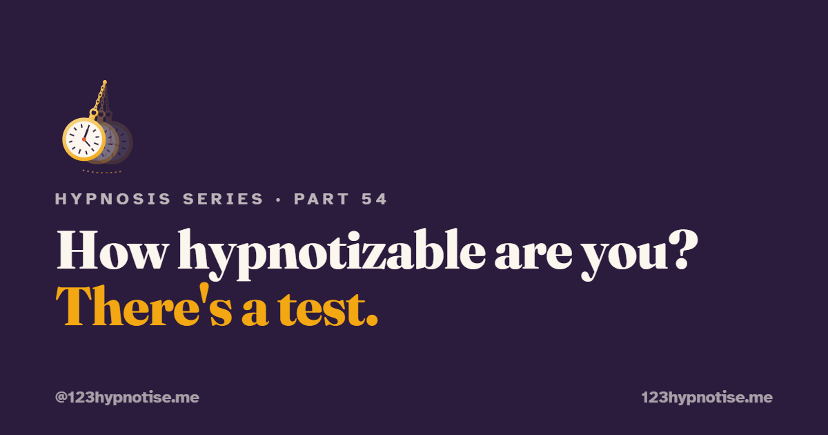 Hypnotizability tests