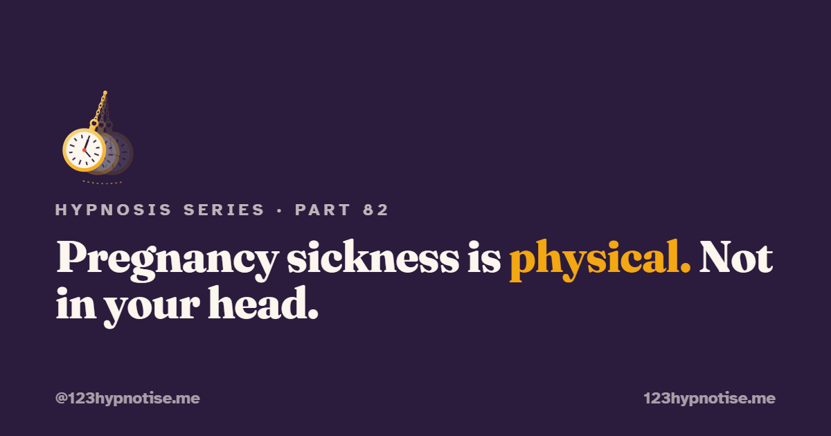 Hypnosis for pregnancy sickness
