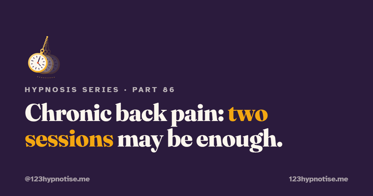 Hypnosis for back pain