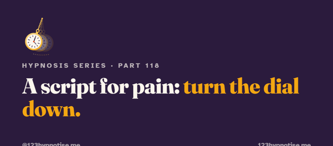 Self hypnosis script for pain