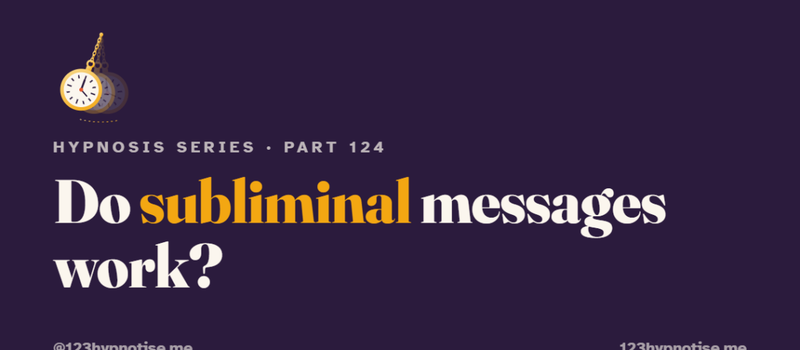 Do subliminal messages work?