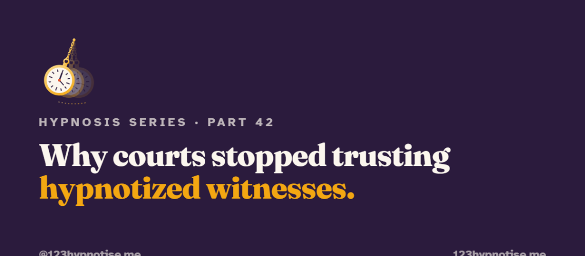 Forensic Hypnosis: Why Courts Stopped Trusting Hypnotized Witnesses