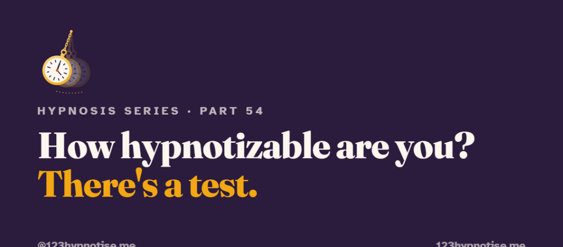 Hypnotizability tests