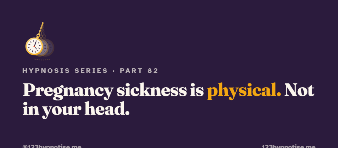 Hypnosis for pregnancy sickness