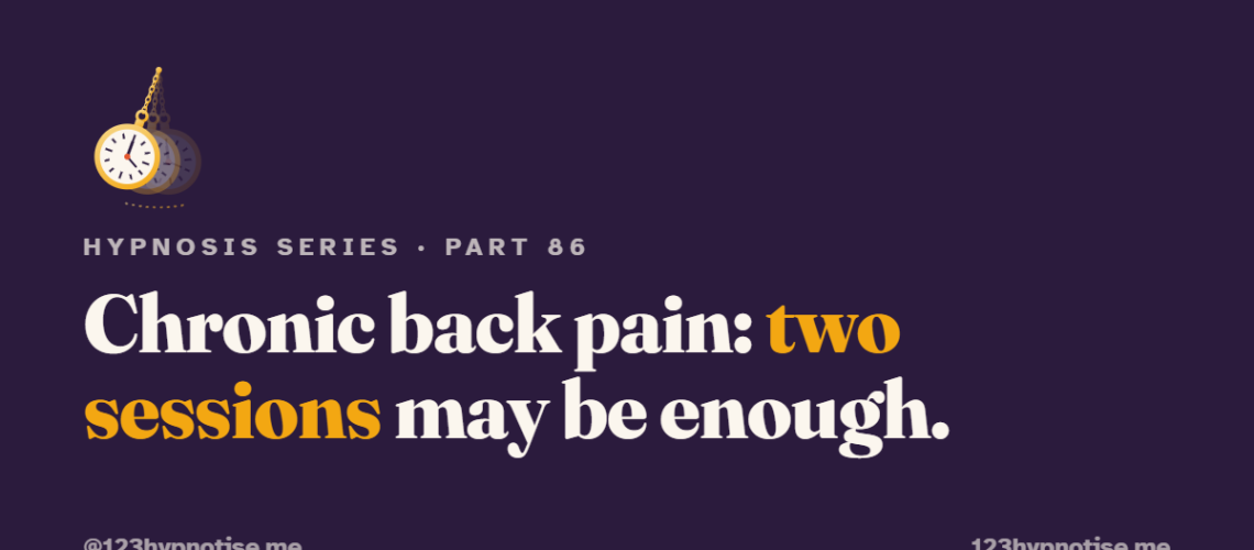 Hypnosis for back pain